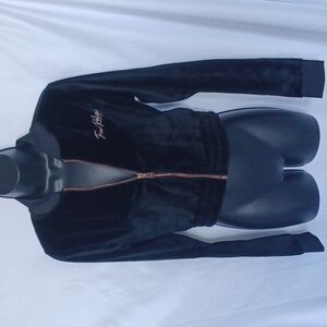 True religion Cropped bomber velvet jacket, soft, comfy,  black & rose gold